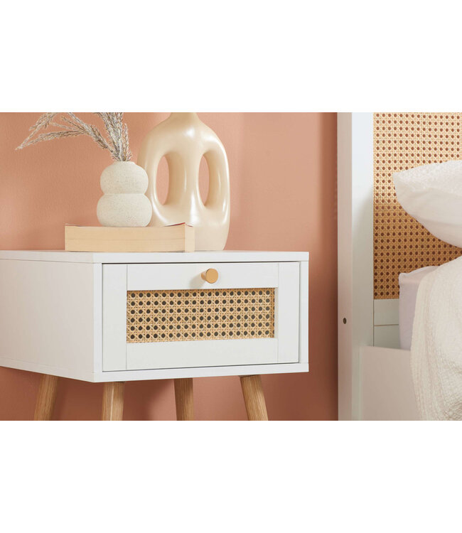Birlea Croxley Rattan 1 Drawer Bedside