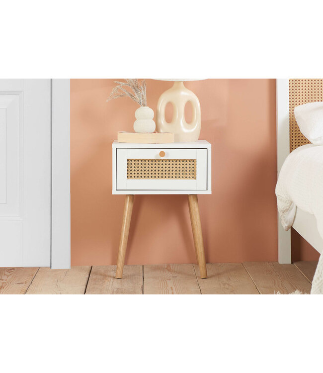Birlea Croxley Rattan 1 Drawer Bedside