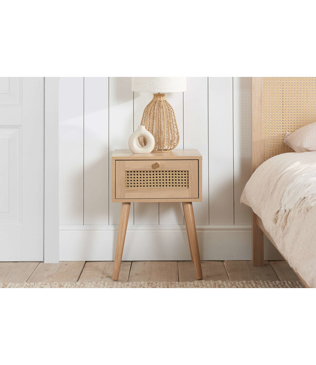 Birlea Croxley Rattan 1 Drawer Bedside