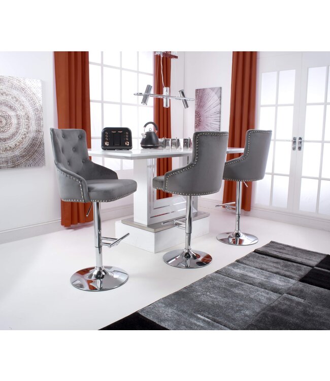 Rocco Brushed Velvet Bar Stool