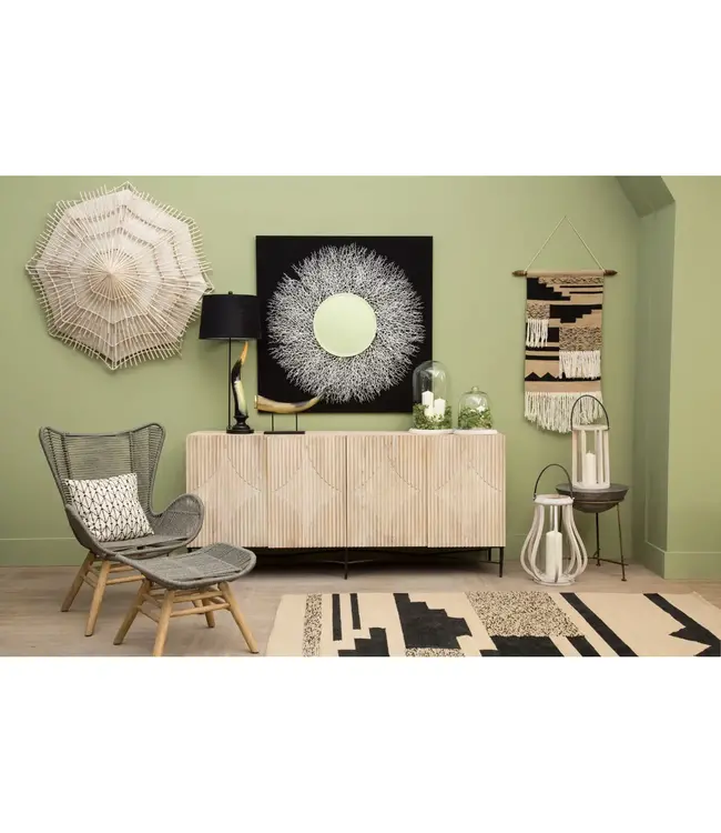 Sisal Rope Lounge Chair With Stool