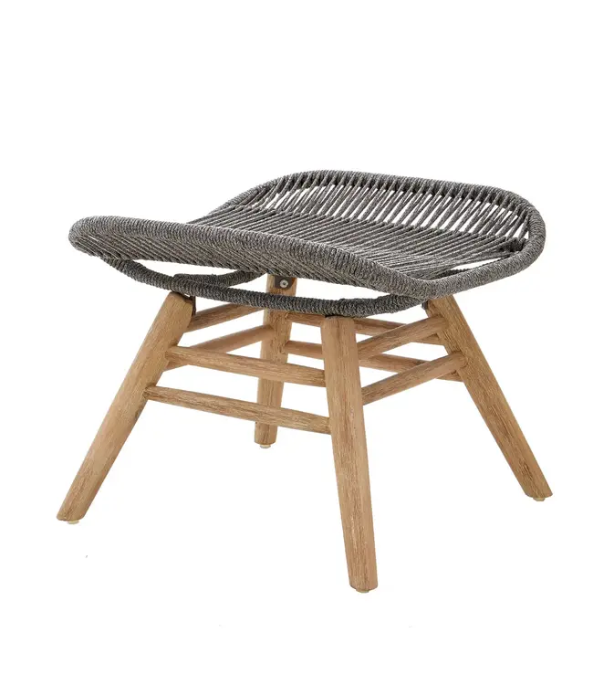 Sisal Rope Lounge Chair With Stool