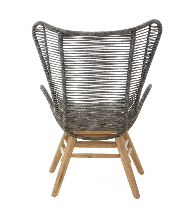 Sisal Rope Lounge Chair With Stool