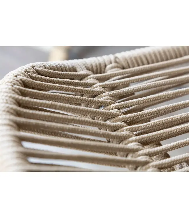 Sisal Rope Lounge Chair With Stool