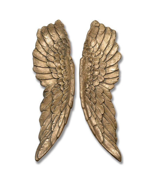 Hill Interiors Gold Large Angel Wings