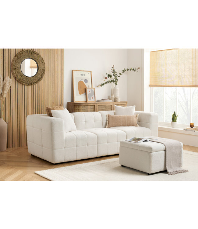 Birlea Milo 3 Seater Sofa With Footstool