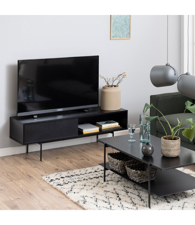 Furniture to Go Angus Black TV Unit
