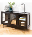 Furniture to Go Angus Black  3 Door Sideboard