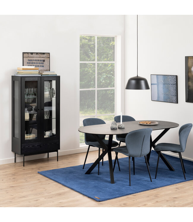 Furniture to Go Angus Black Display Cabinet