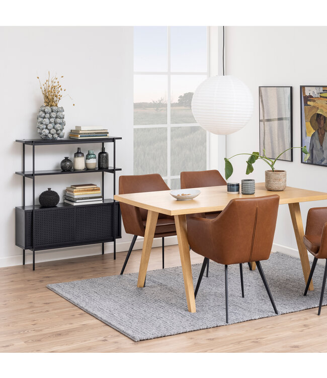 Furniture to Go Angus Black Bookcase With Doors