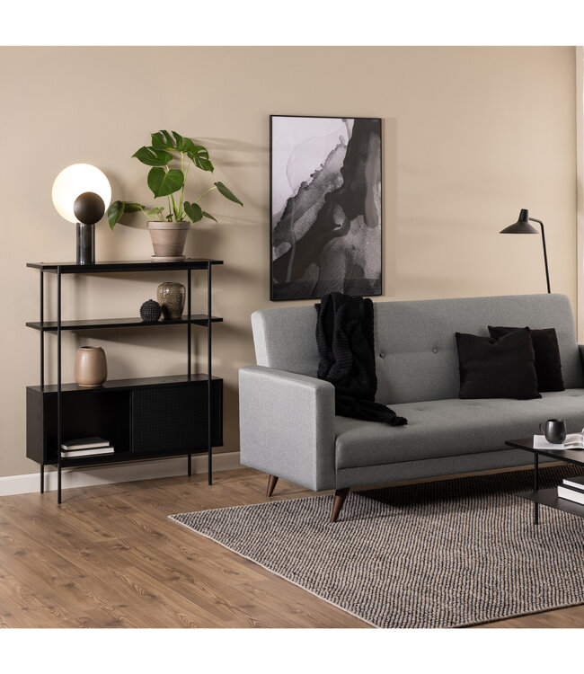 Furniture to Go Angus Black Bookcase With Doors