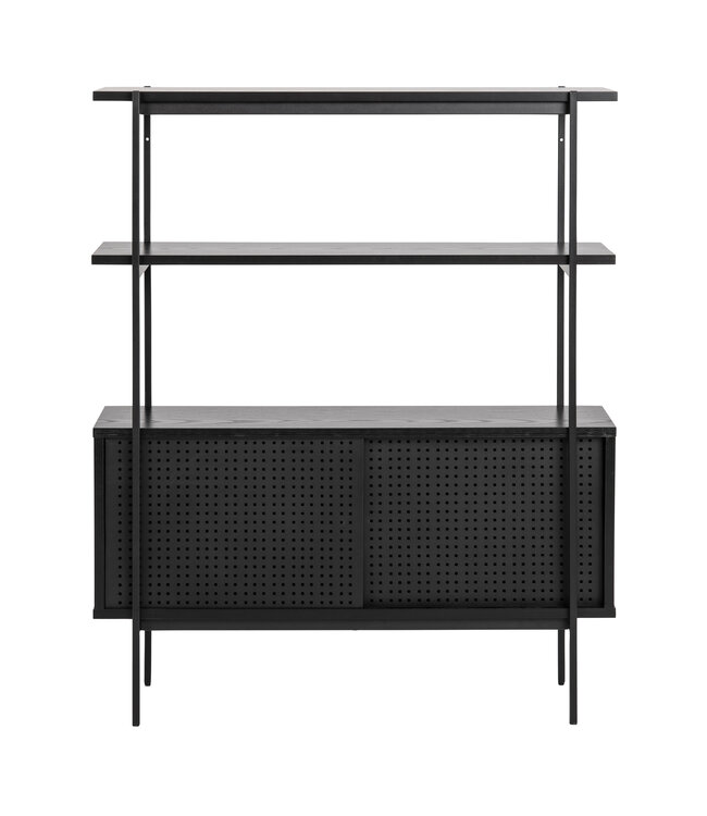 Furniture to Go Angus Black Bookcase With Doors