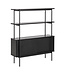 Furniture to Go Angus Black Bookcase With Doors