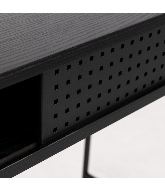 Furniture to Go Angus Black Desk With Sliding Door