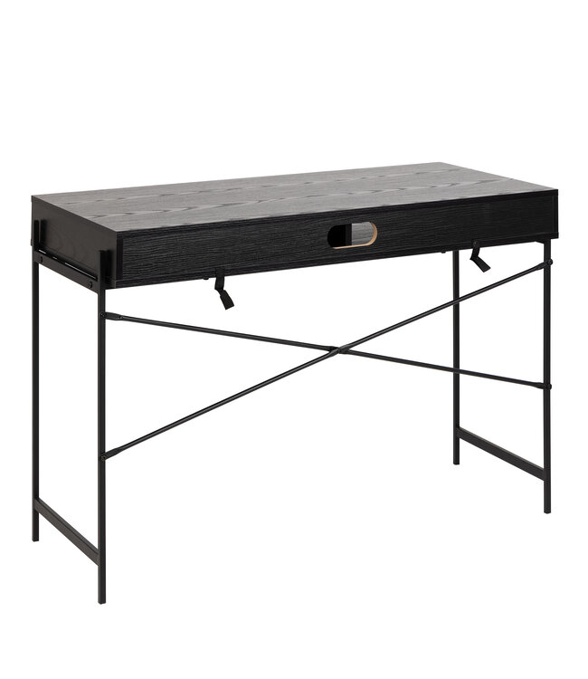 Furniture to Go Angus Black Desk With Sliding Door