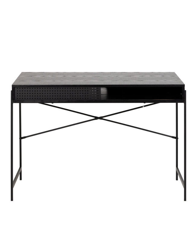 Furniture to Go Angus Black Desk With Sliding Door
