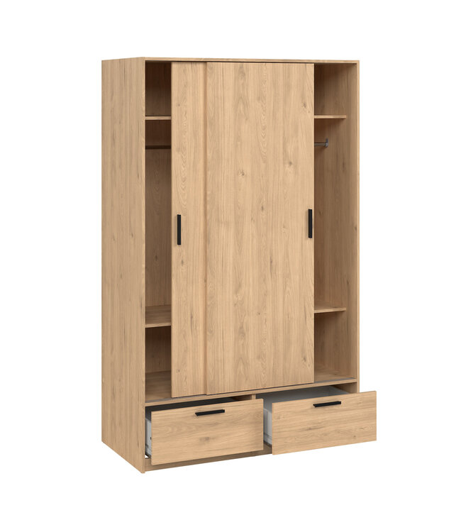 Furniture to Go Line Wardrobe 2 Sliding Doors 2 Drawers