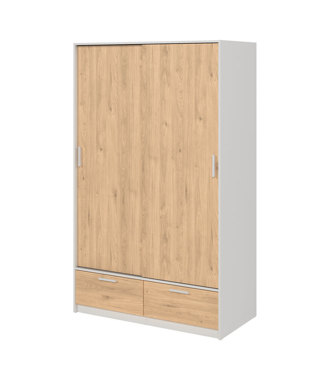 Furniture to Go Line Wardrobe 2 Sliding Doors 2 Drawers