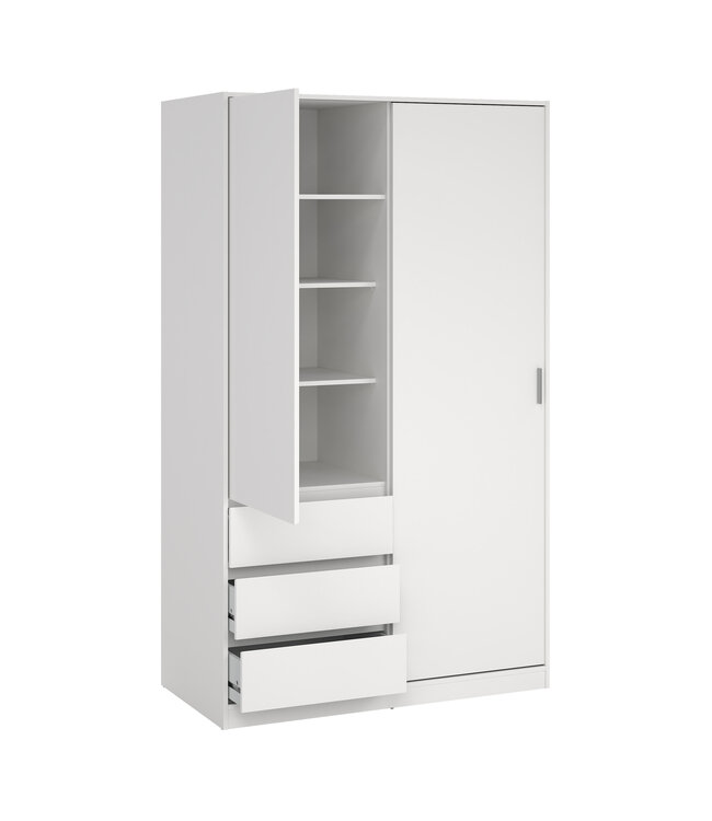 Furniture to Go Naia Wardrobe 1 Sliding Door 3 Drawers