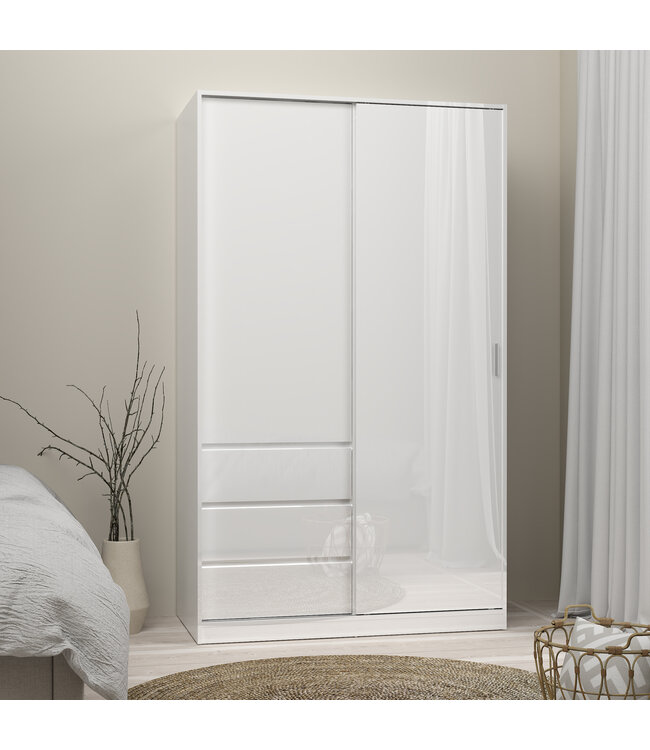 Furniture to Go Naia Wardrobe 1 Sliding Door 3 Drawers