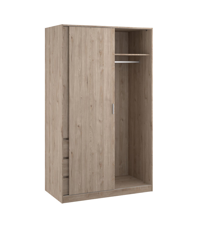 Furniture to Go Naia Wardrobe 1 Sliding Door 3 Drawers
