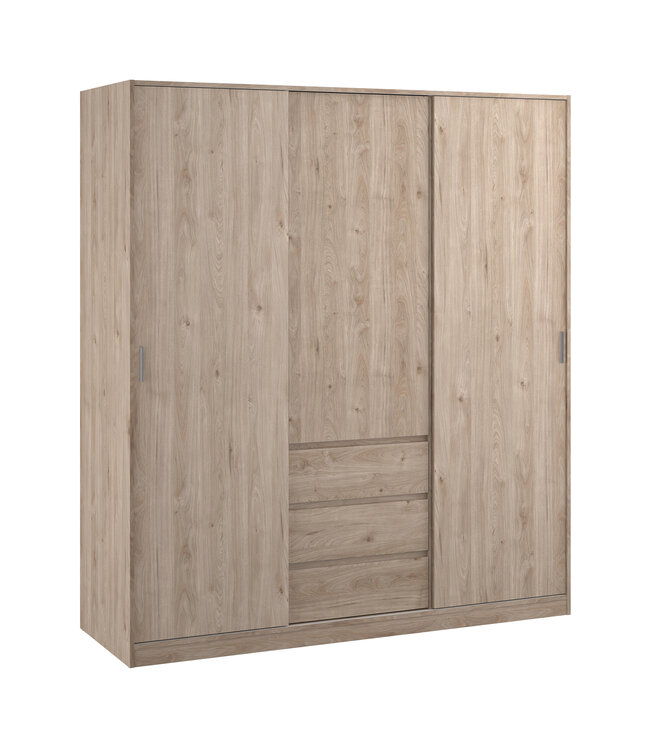 Furniture to Go Naia Wardrobe 2 Sliding Doors 3 Drawers