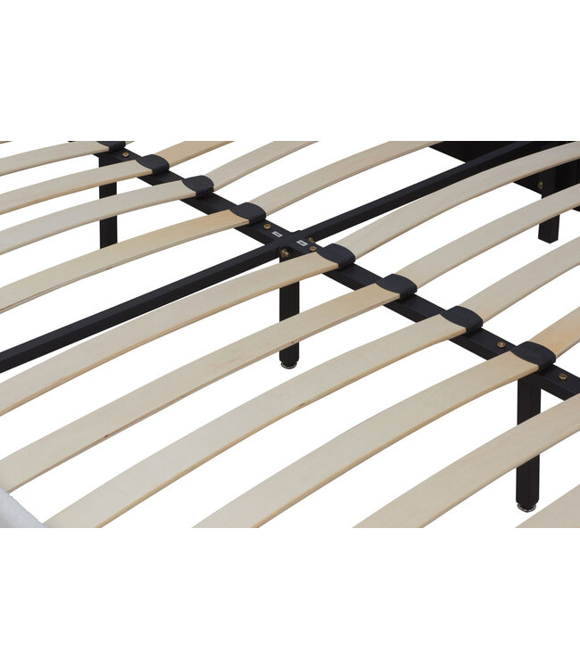 Birlea Lachlan White Boucle Ottoman Bed