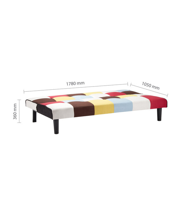 Birlea Aurora Rainbow Patched Sofa Bed