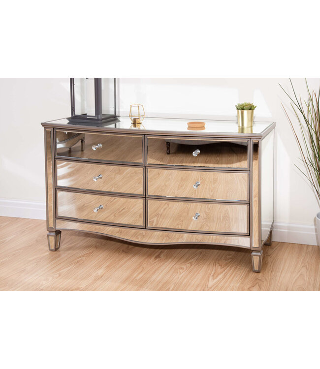 Birlea Elysee 6 Drawer Wide Chest