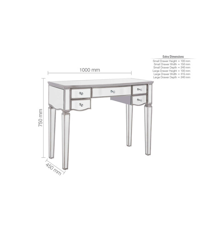 Birlea Elysee 5 Drawer Dressing Table