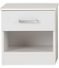 Seconique Polar 1 Drawer Bedside Table