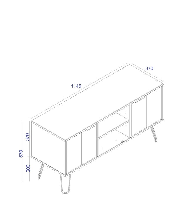 Core Products  Augusta White Flat Screen TV Unit