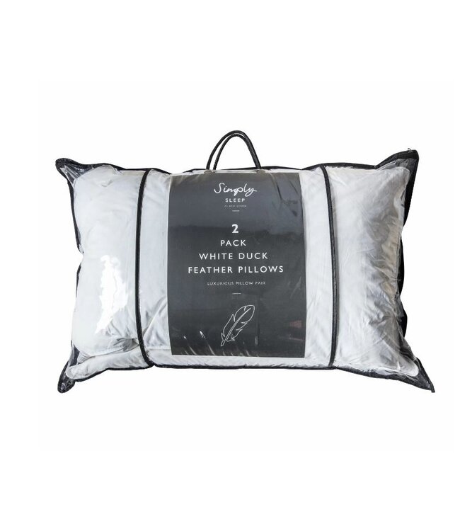 Simply Sleep 2 Pack Duck Feather Pillow