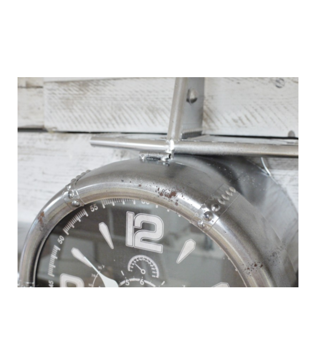Large Silver Aeroplane Clock