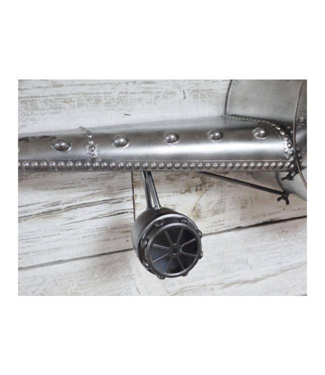 Large Silver Aeroplane Clock