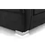 Verona Black Large Corner Sofa