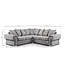 Verona Black Large Corner Sofa