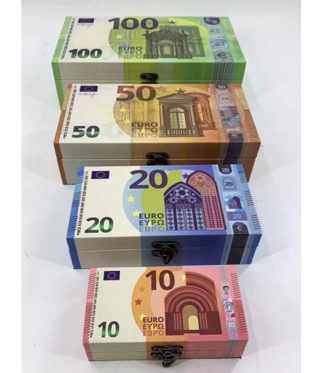 McGowan & Rutherford Set of 4 Euro Cash Notes Storage Boxes