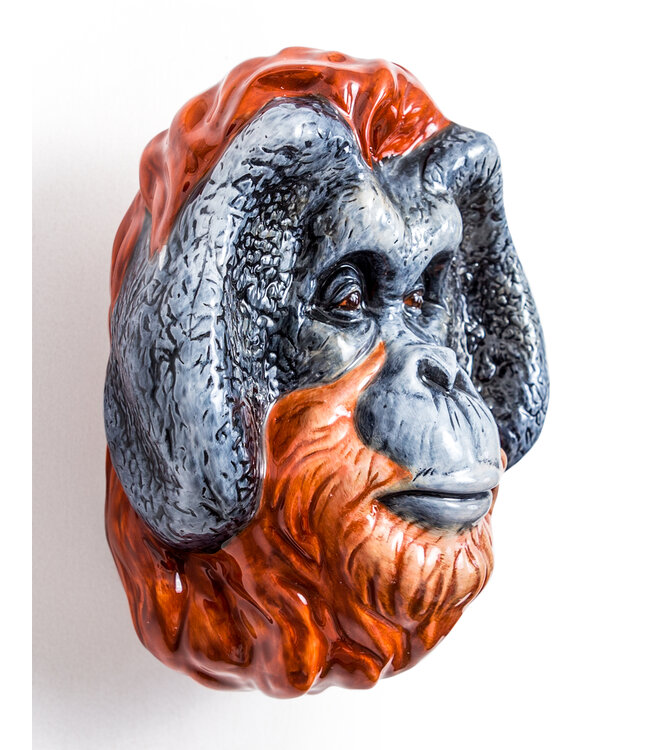 McGowan & Rutherford Orangutan Head Wall Sconce Vase