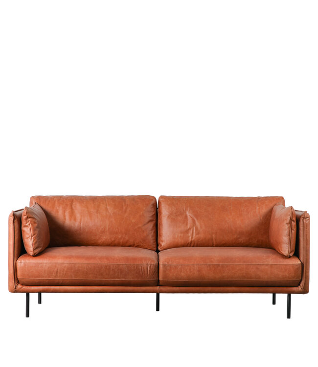 Wigmore Brown Leather Sofa