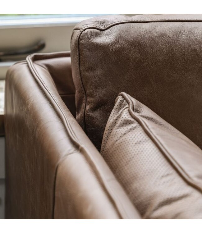 Wigmore Brown Leather Sofa