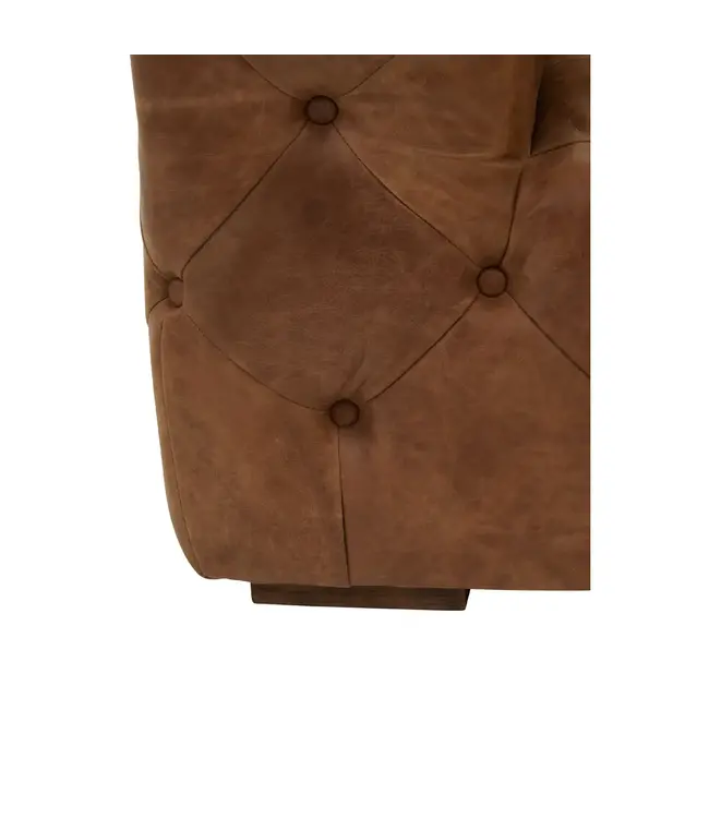 Hoxton Tufted Leather 3 Seater Sofa