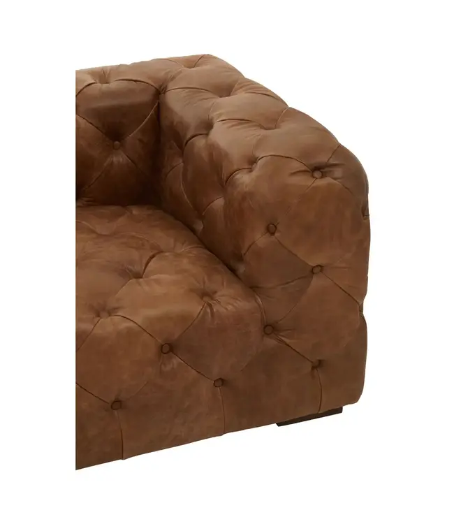 Hoxton Tufted Leather 3 Seater Sofa