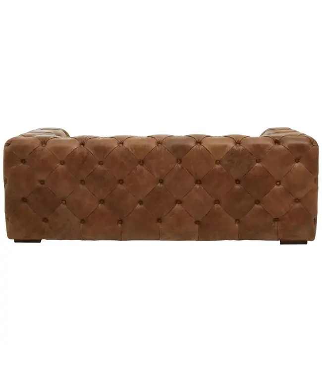 Hoxton Tufted Leather 3 Seater Sofa