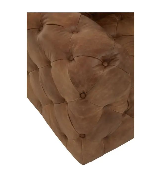 Hoxton Tufted Leather 3 Seater Sofa