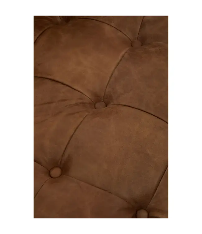 Hoxton Tufted Leather 3 Seater Sofa