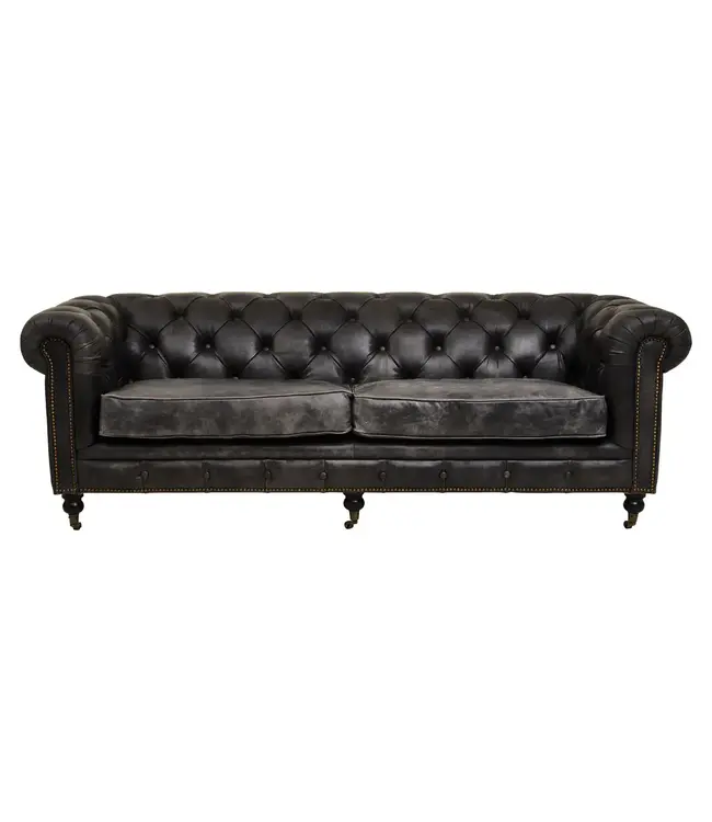 Classic Chesterfield Leather Sofa