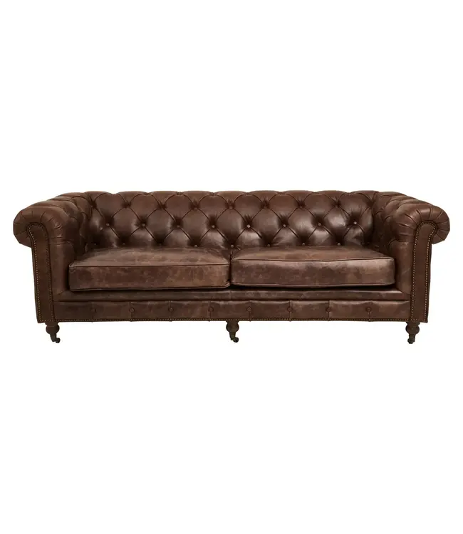 Classic Chesterfield Leather Sofa
