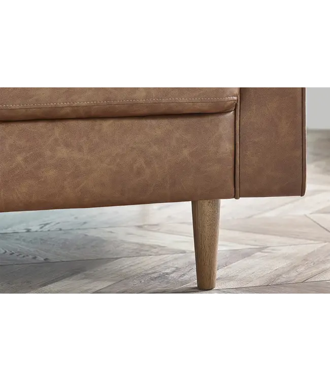 Julian Bowen Henley Tan Faux Leather Sofa Collection