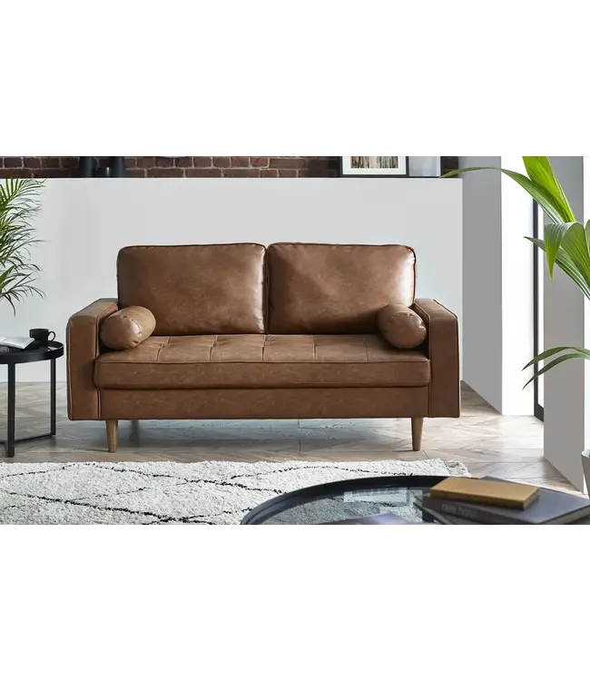 Julian Bowen Henley Tan Faux Leather Sofa Collection